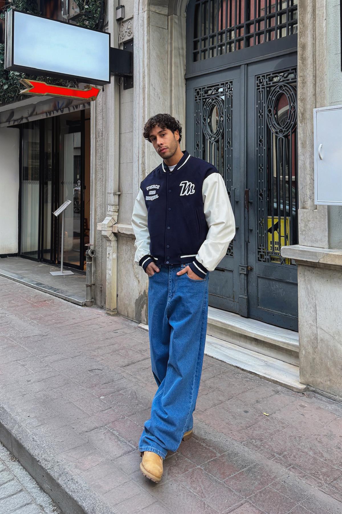 Fierce Baskılı Kolej Ceket