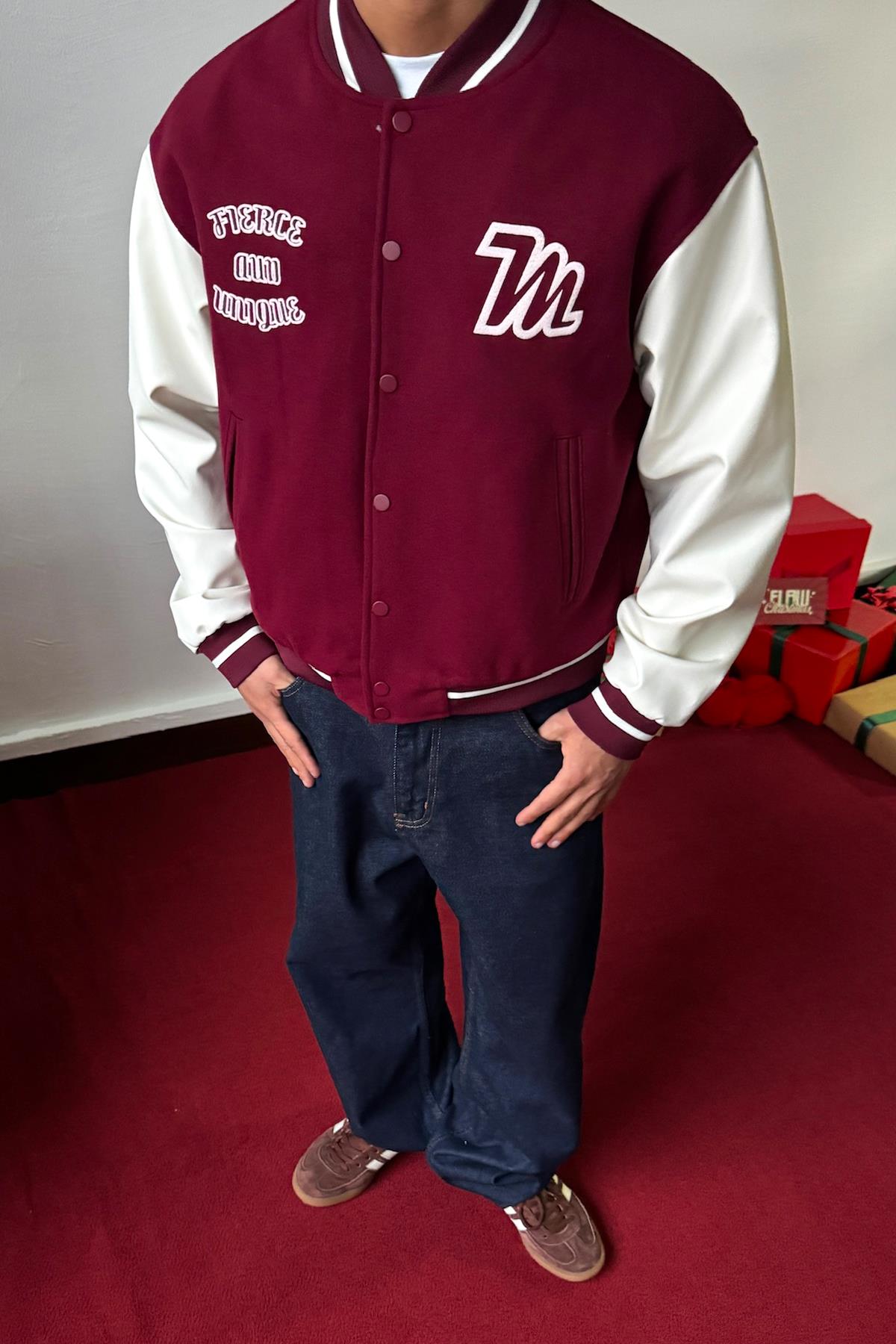 Fierce Baskılı Kolej Ceket