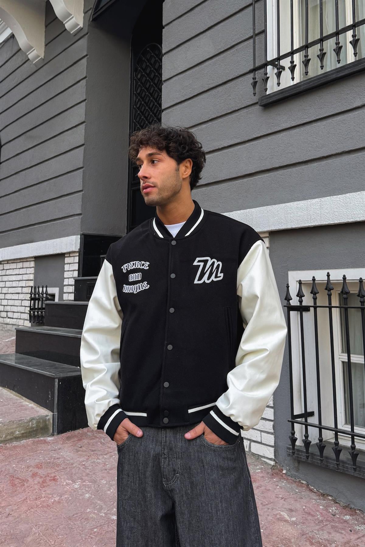 Fierce Baskılı Kolej Ceket