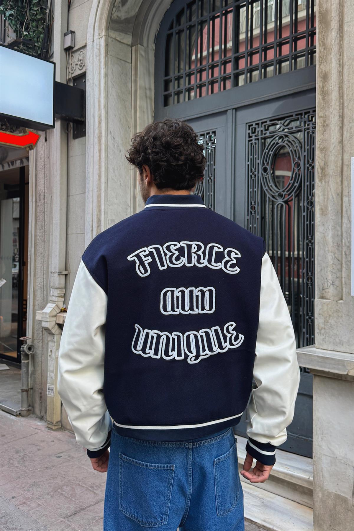 Fierce Baskılı Kolej Ceket