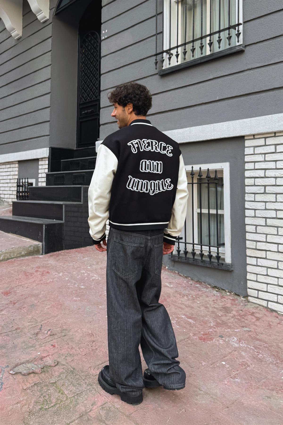 Fierce Baskılı Kolej Ceket