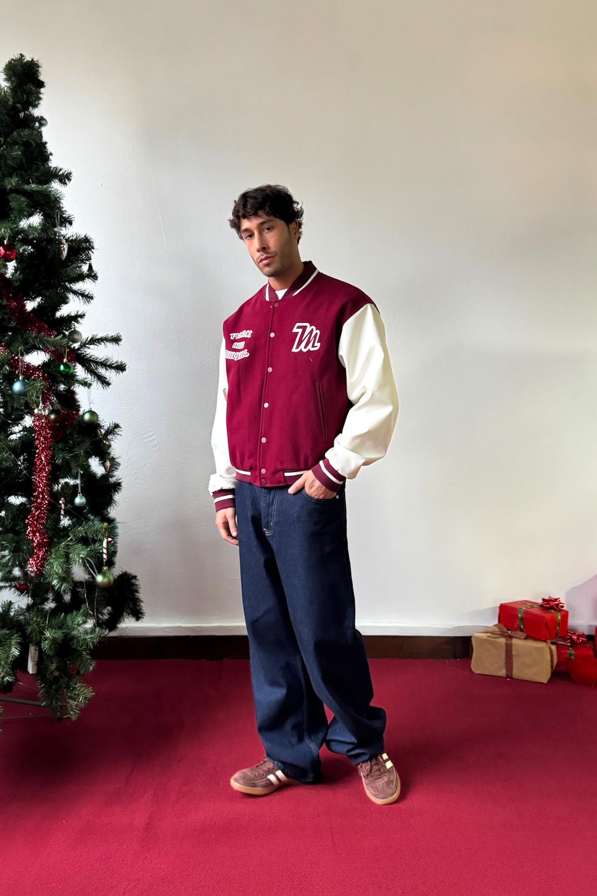 Fierce Baskılı Kolej Ceket