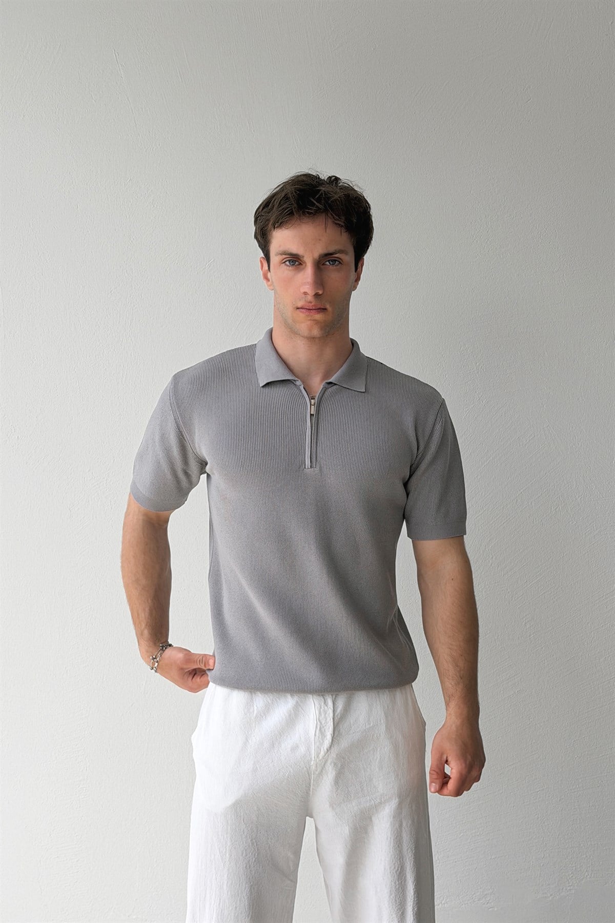 Fitilli  Polo Yaka Triko Tişört