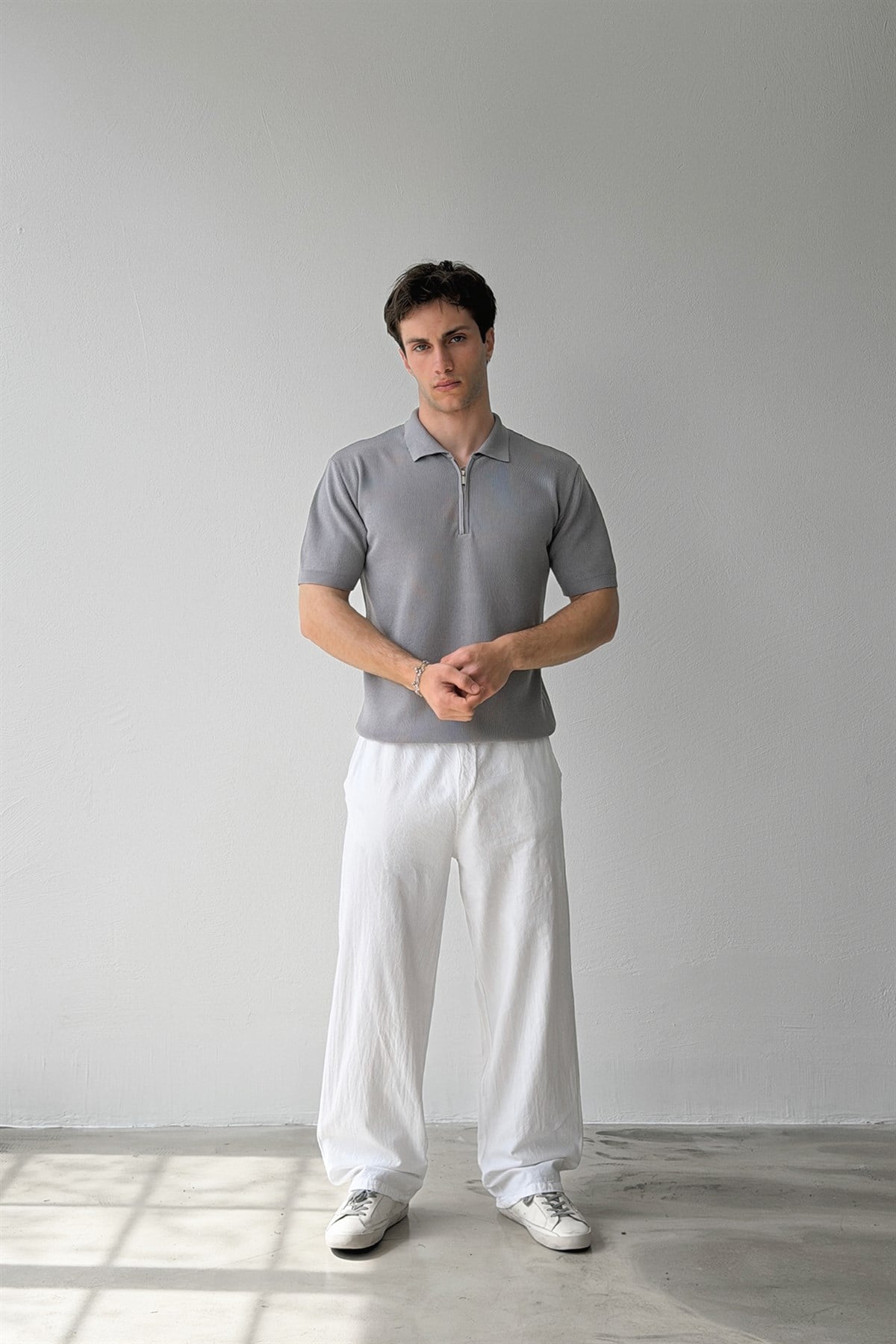 Fitilli  Polo Yaka Triko Tişört