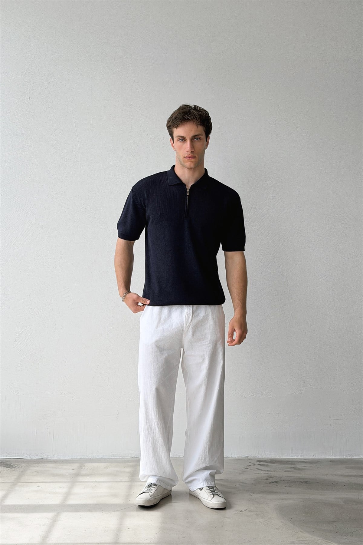 Fitilli  Polo Yaka Triko Tişört