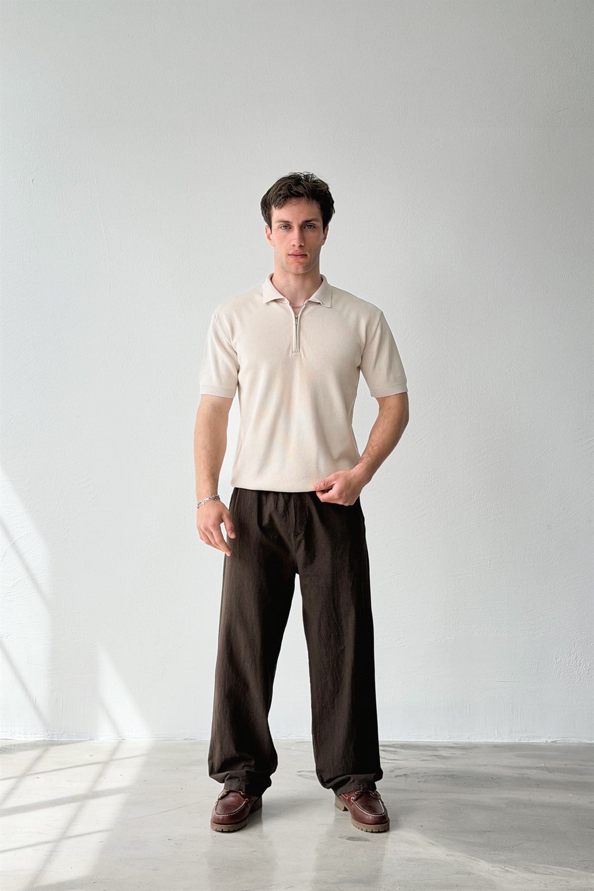 Fitilli  Polo Yaka Triko Tişört