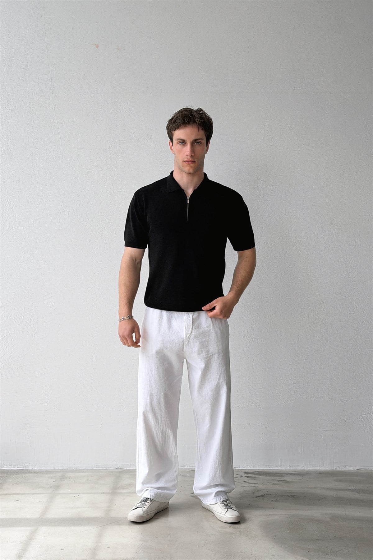 Fitilli  Polo Yaka Triko Tişört