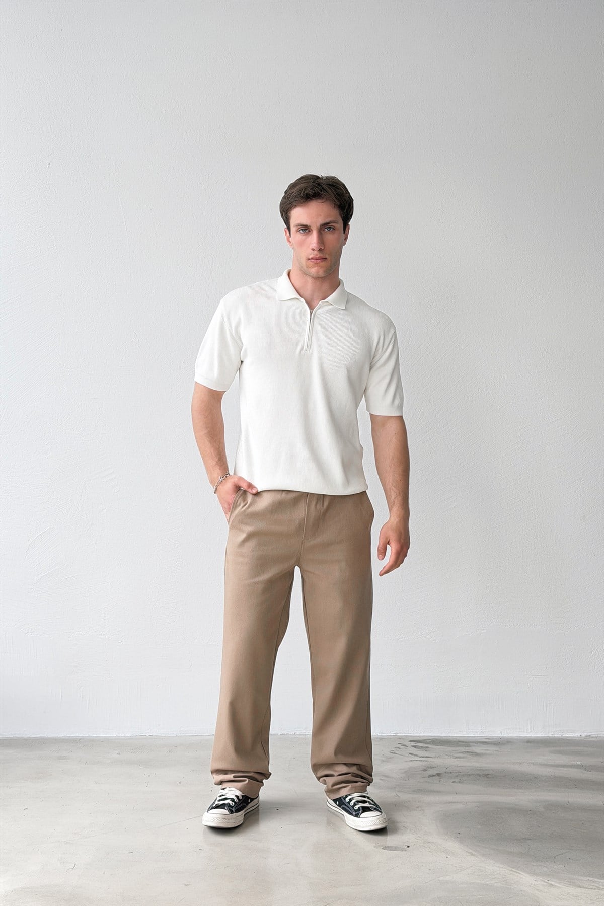 Fitilli  Polo Yaka Triko Tişört