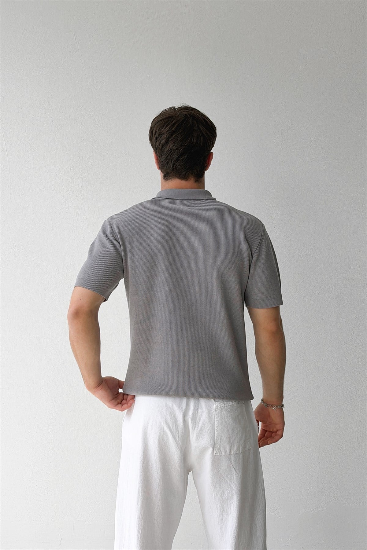 Fitilli  Polo Yaka Triko Tişört