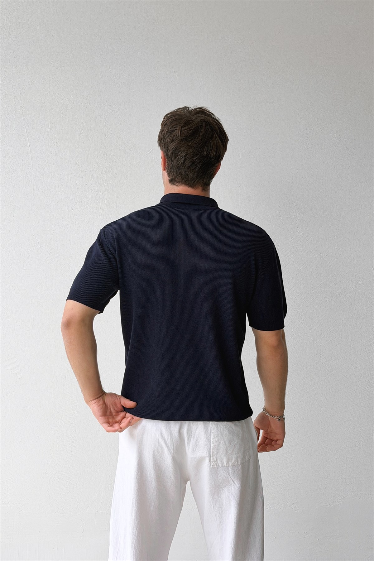 Fitilli  Polo Yaka Triko Tişört