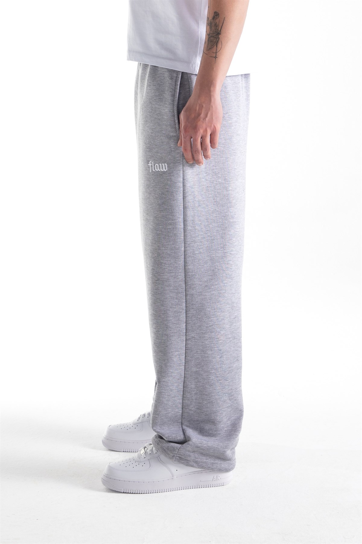 Flaw Atelier Baggy Eşofman Altı Gri Melanj