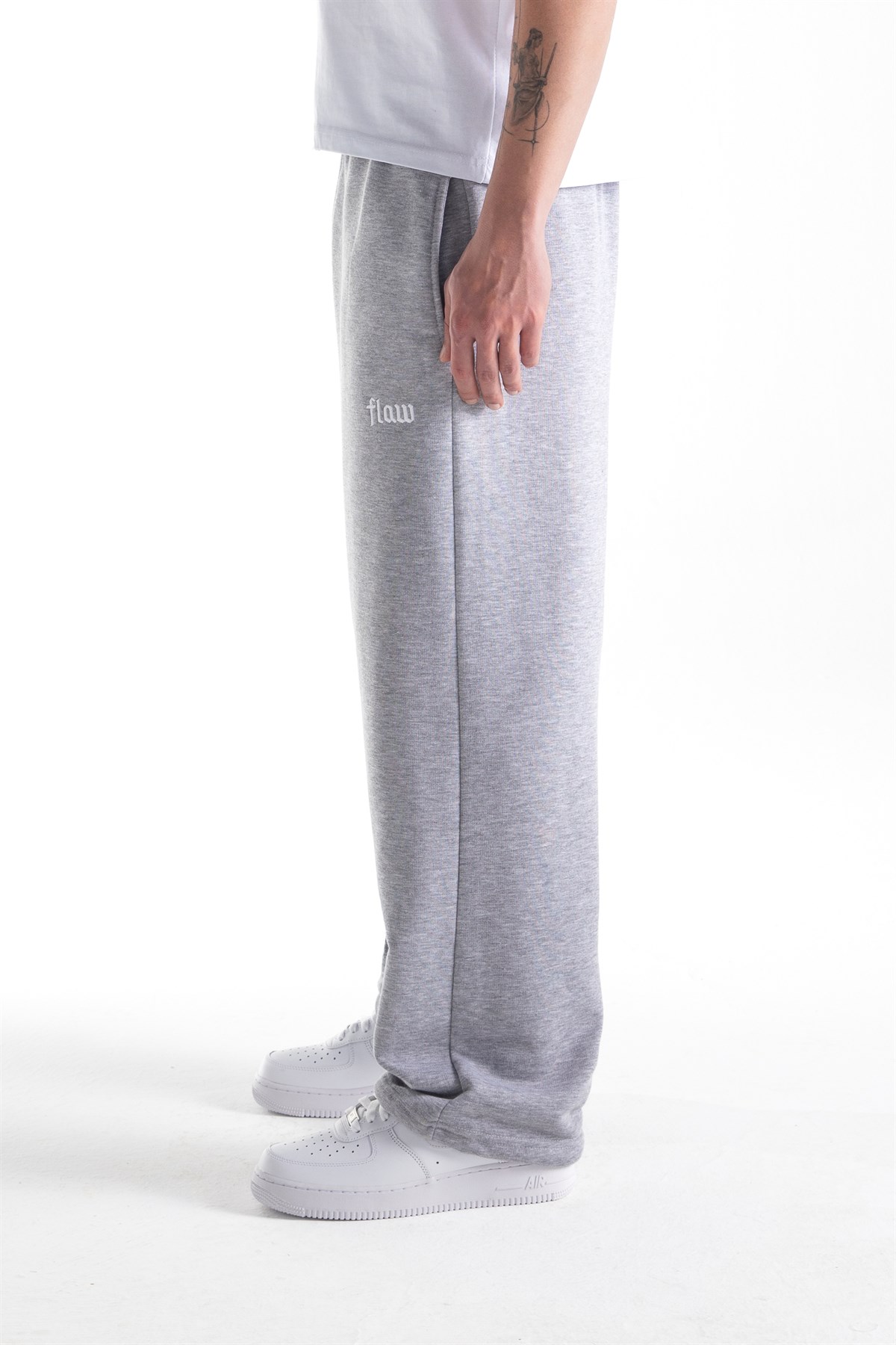 Flaw Atelier Baggy Eşofman Altı Gri Melanj