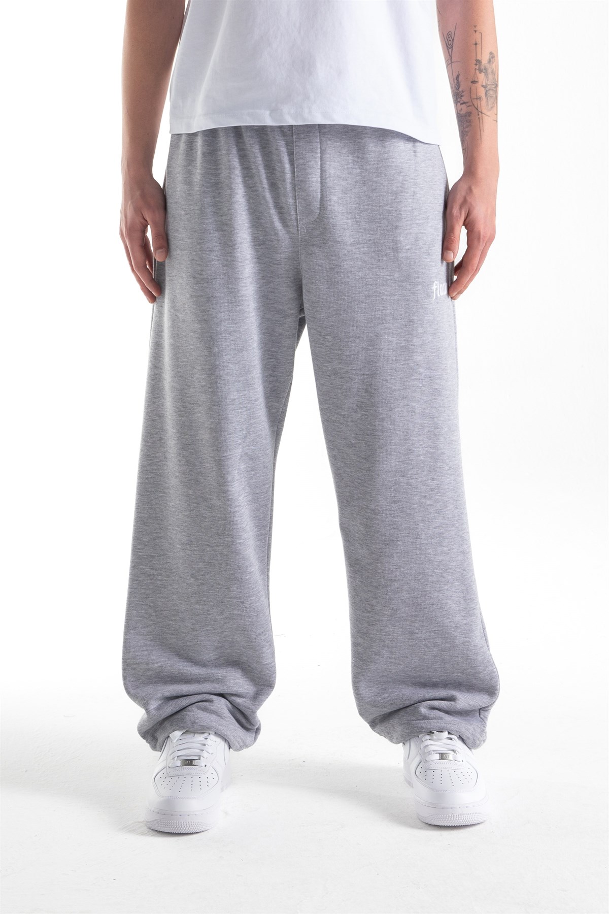 Flaw Atelier Baggy Eşofman Altı Gri Melanj