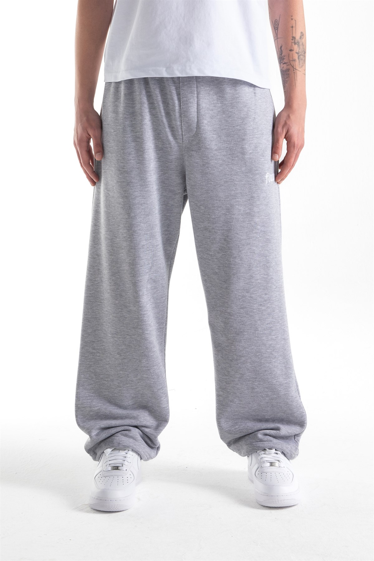 Flaw Atelier Baggy Eşofman Altı Gri Melanj