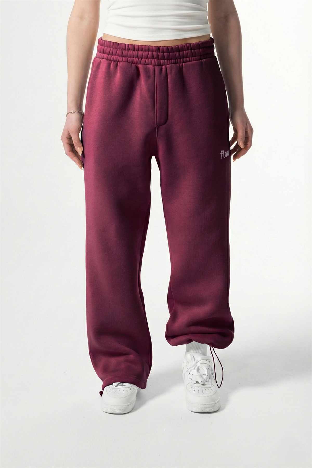 Flaw Atelier Bordo Baggy Eşofman Altı