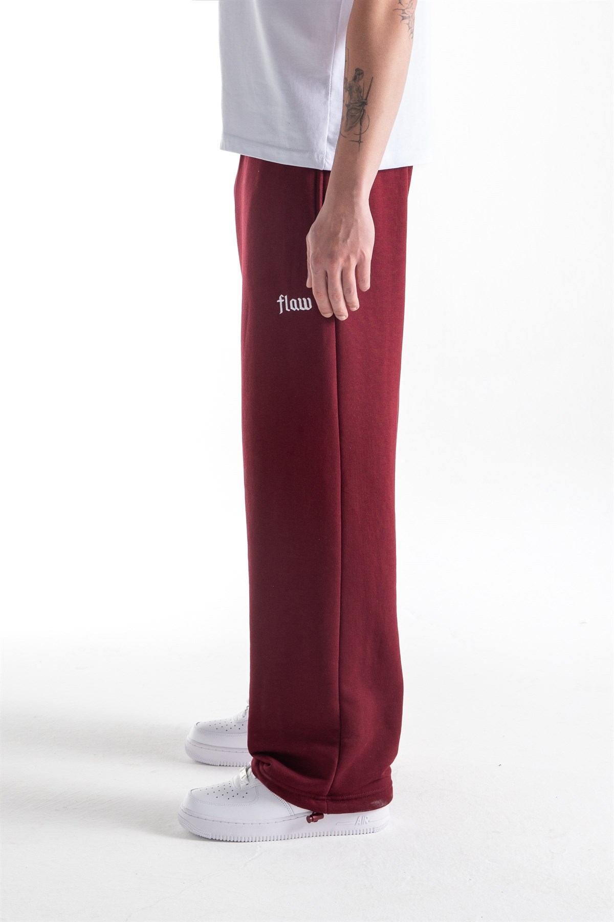 Flaw Atelier Bordo Baggy Eşofman Altı