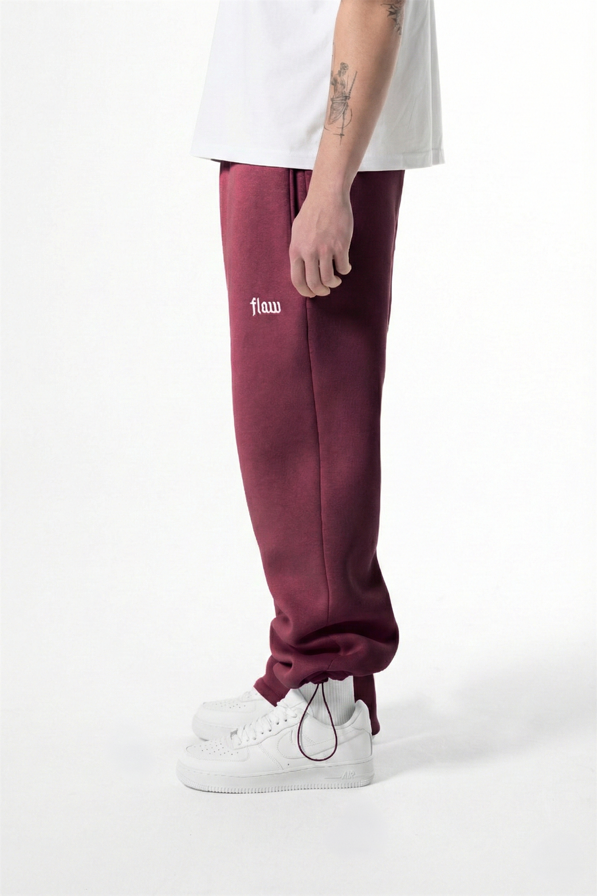 Flaw Atelier Bordo Baggy Eşofman Altı