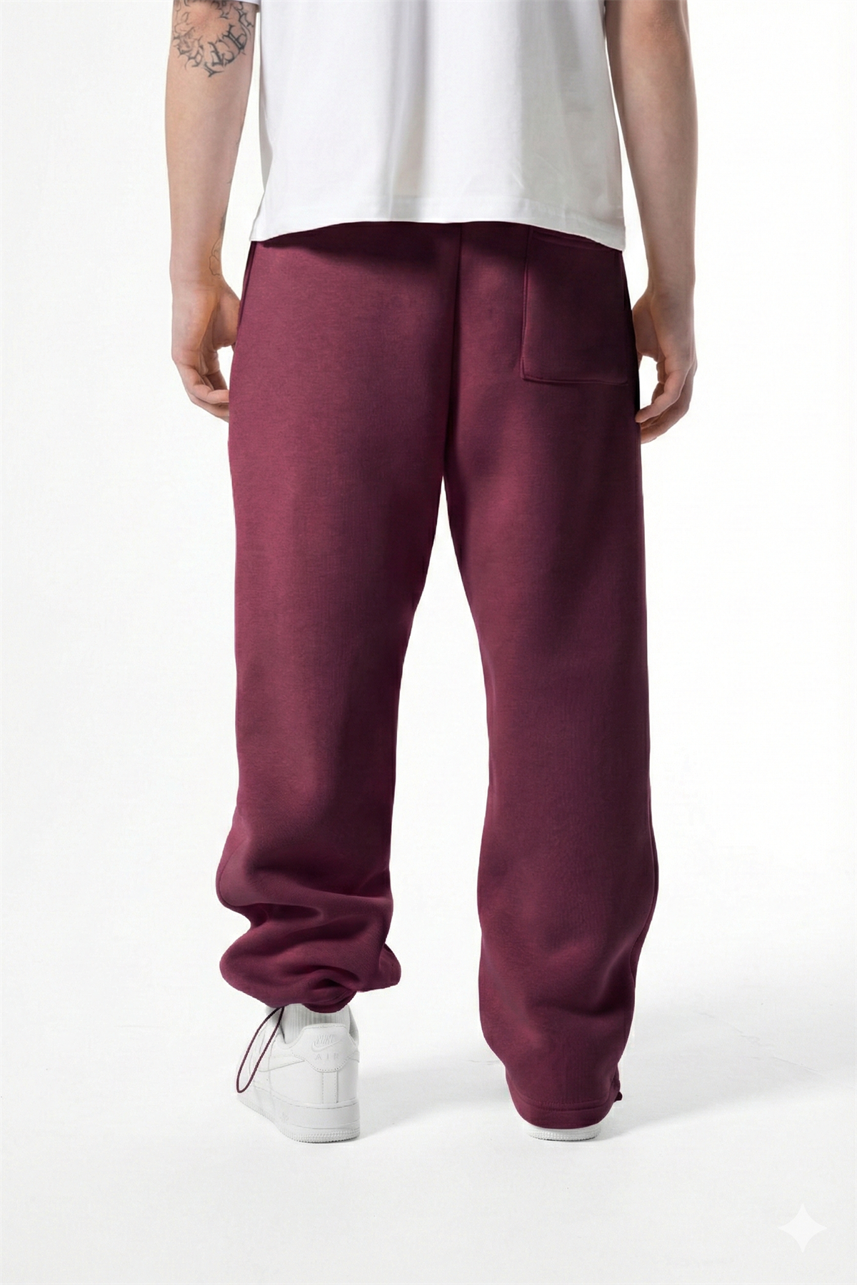 Flaw Atelier Bordo Baggy Eşofman Altı