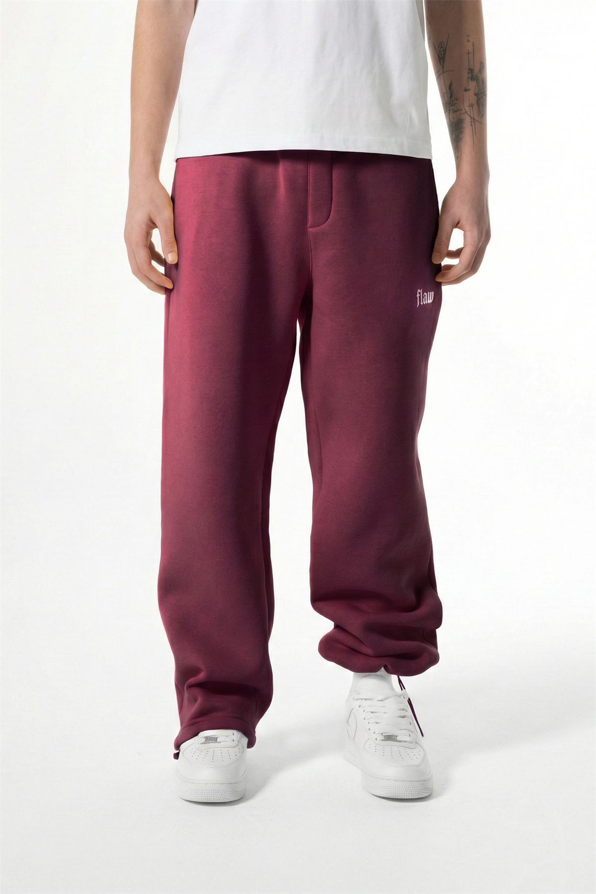 Flaw Atelier Bordo Baggy Eşofman Altı