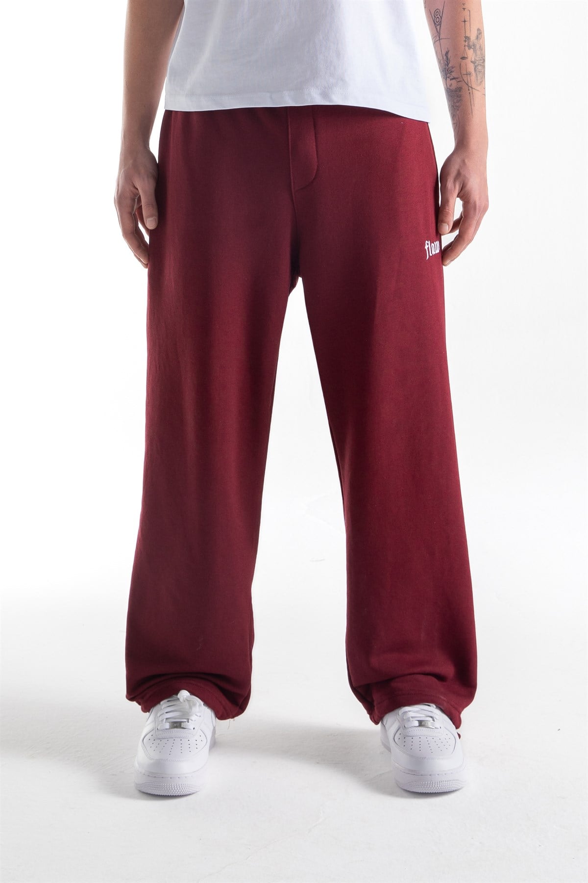 Flaw Atelier Bordo Baggy Eşofman Altı