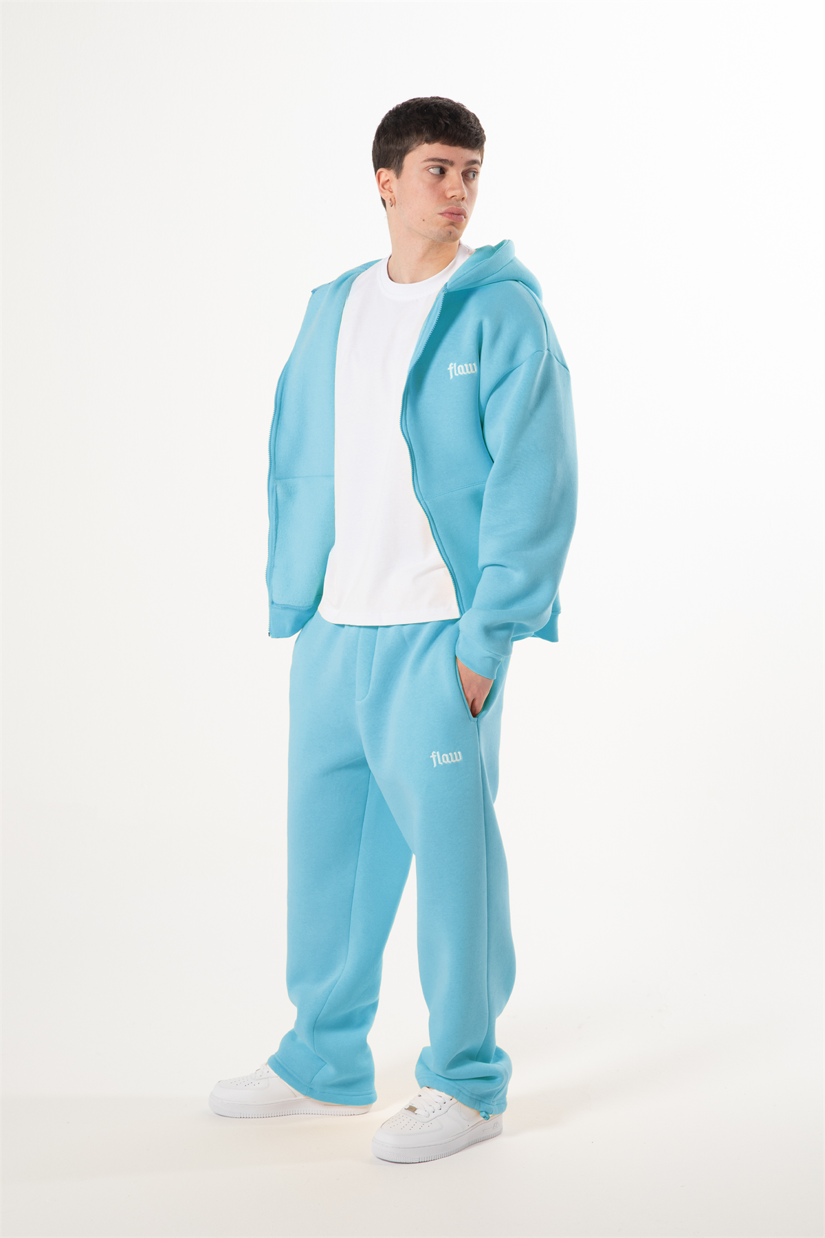 Flaw Atelier Mavi Baggy Eşofman Altı