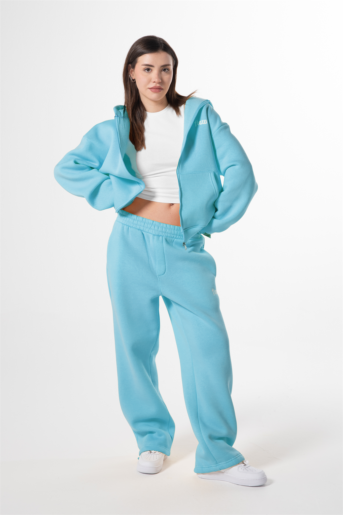 Flaw Atelier Mavi Baggy Eşofman Altı
