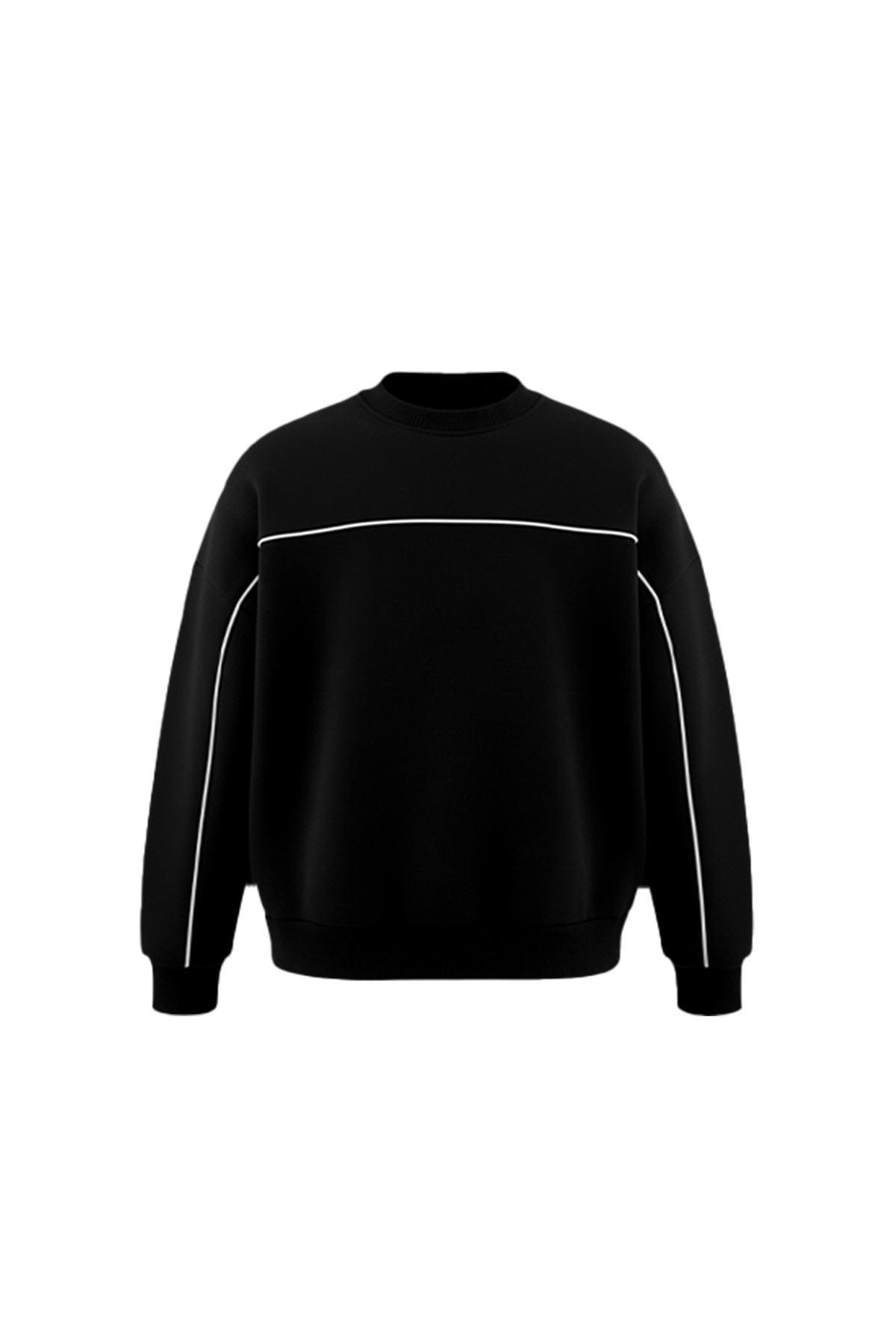 Flaw Atelier Old Skool Kalıp İçi Pamuklu Sweatshirt Siyah