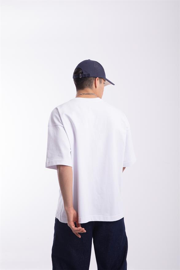 Flaw Atelier Premium Basic Beyaz Oversize Tişört