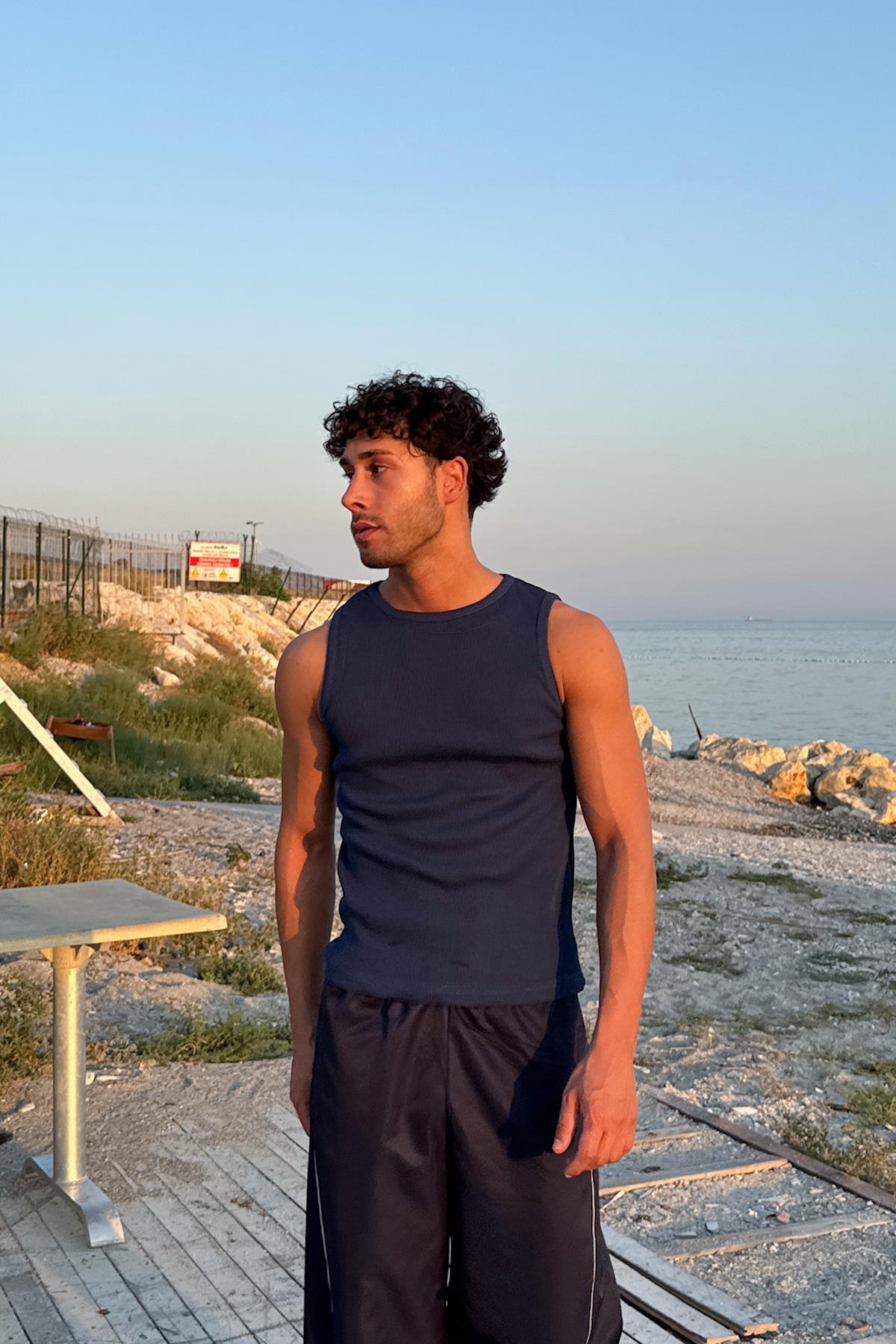 Flaw Atelier Premium İndigo Basic Top Tank Atlet