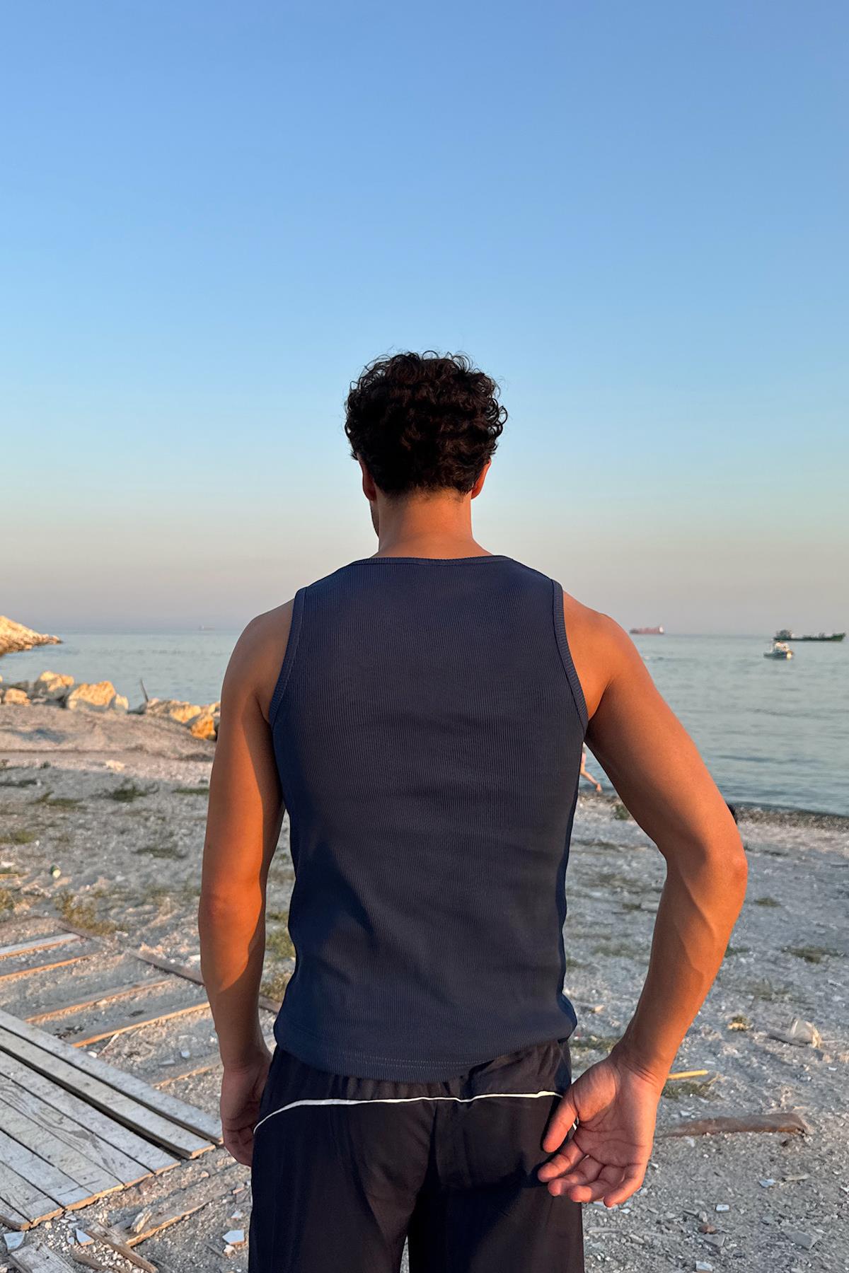 Flaw Atelier Premium İndigo Basic Top Tank Atlet