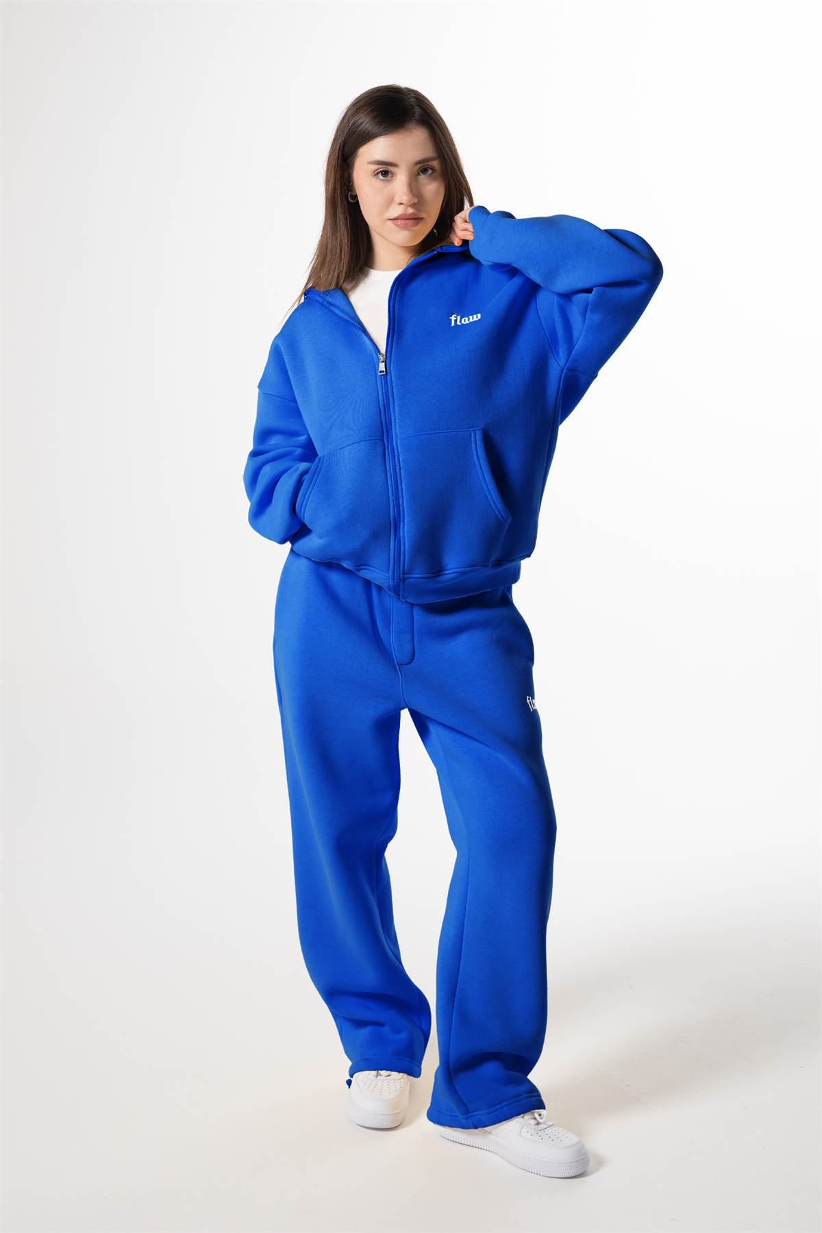Flaw Atelier Saks Mavi Baggy Eşofman Altı