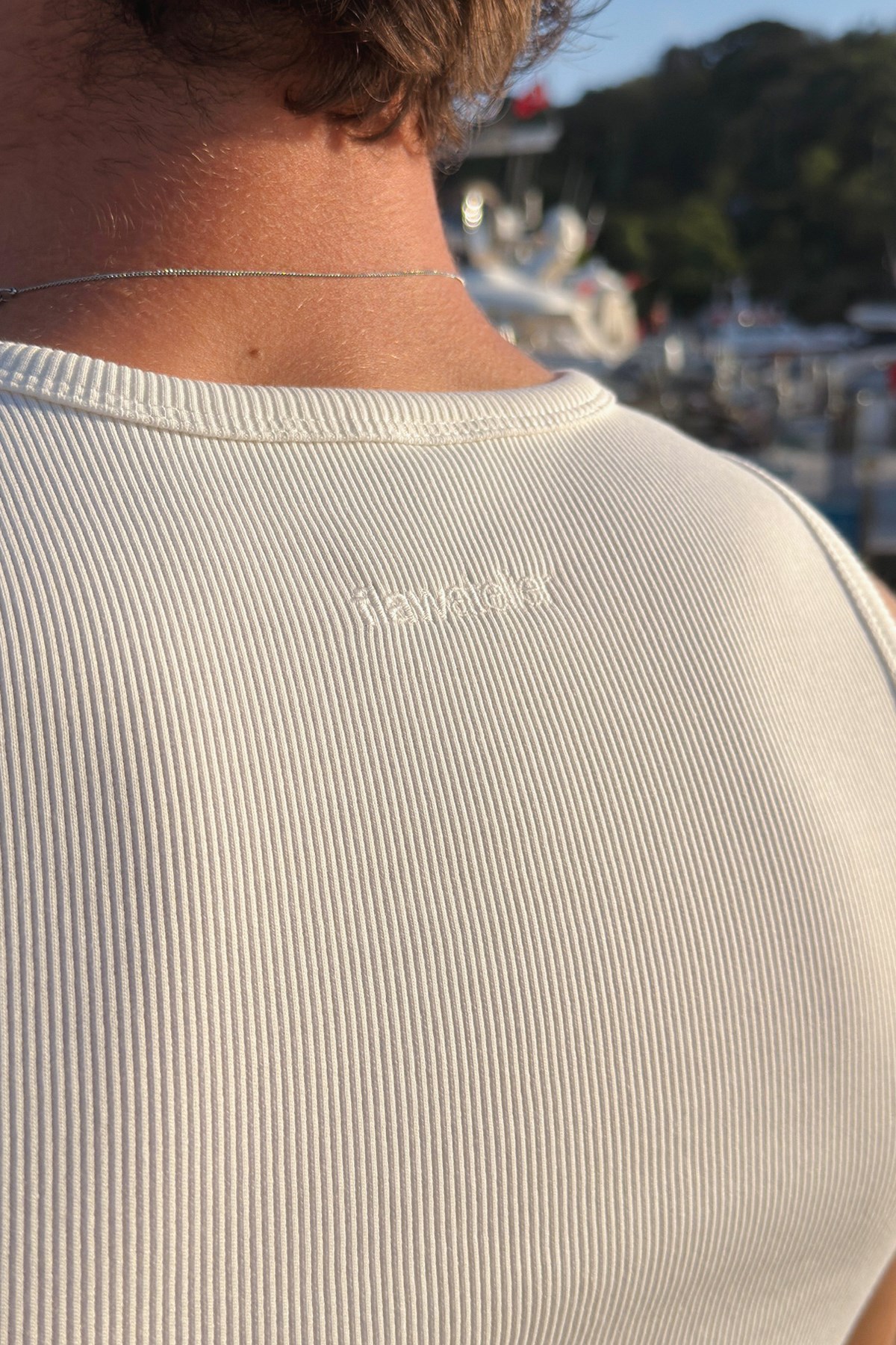Flaw Atelier Sırt Nakışlı Kalın Kumaş Top Tank Atlet