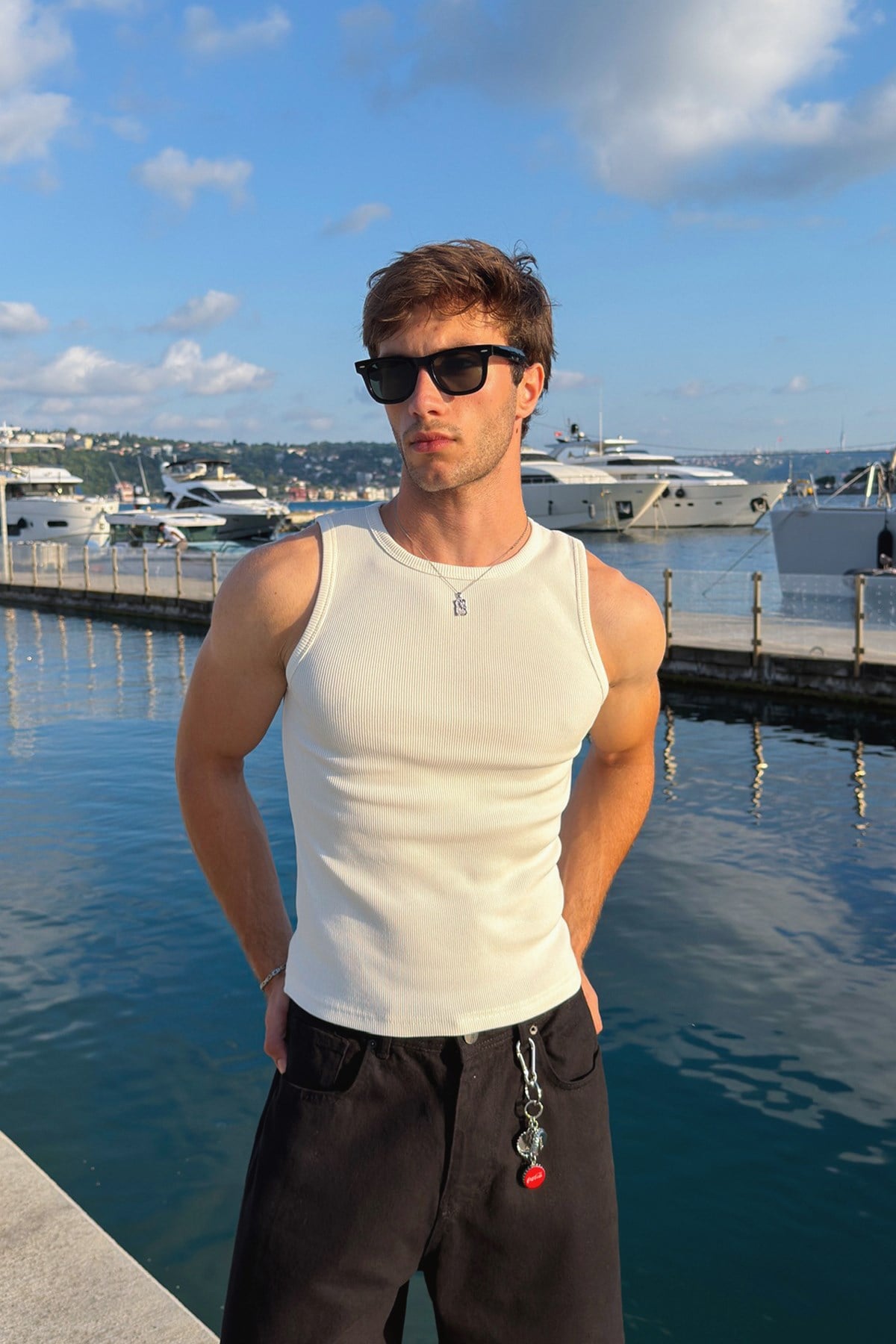 Flaw Atelier Sırt Nakışlı Kalın Kumaş Top Tank Atlet