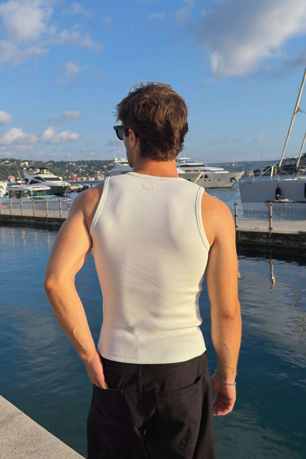 Flaw Atelier Sırt Nakışlı Kalın Kumaş Top Tank Atlet