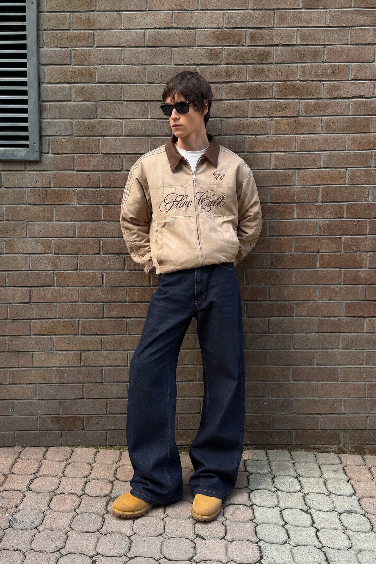 Flaw Cult Suede Bomber Jacket