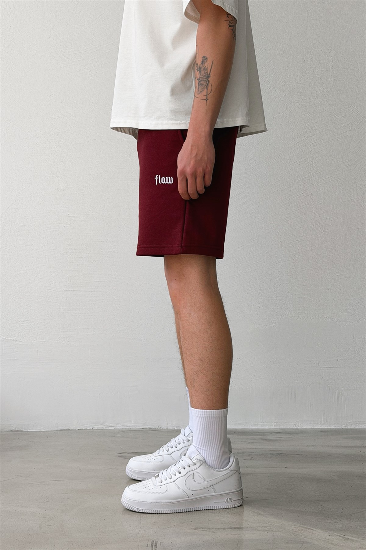 Flaw Nakışlı Bel Lastikli Şort