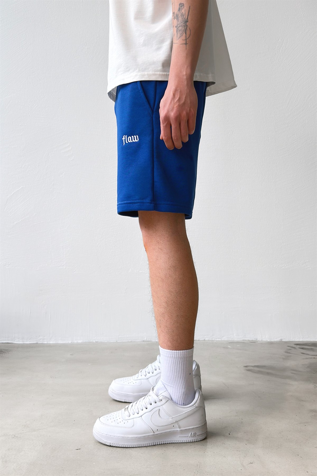 Flaw Nakışlı Bel Lastikli Şort