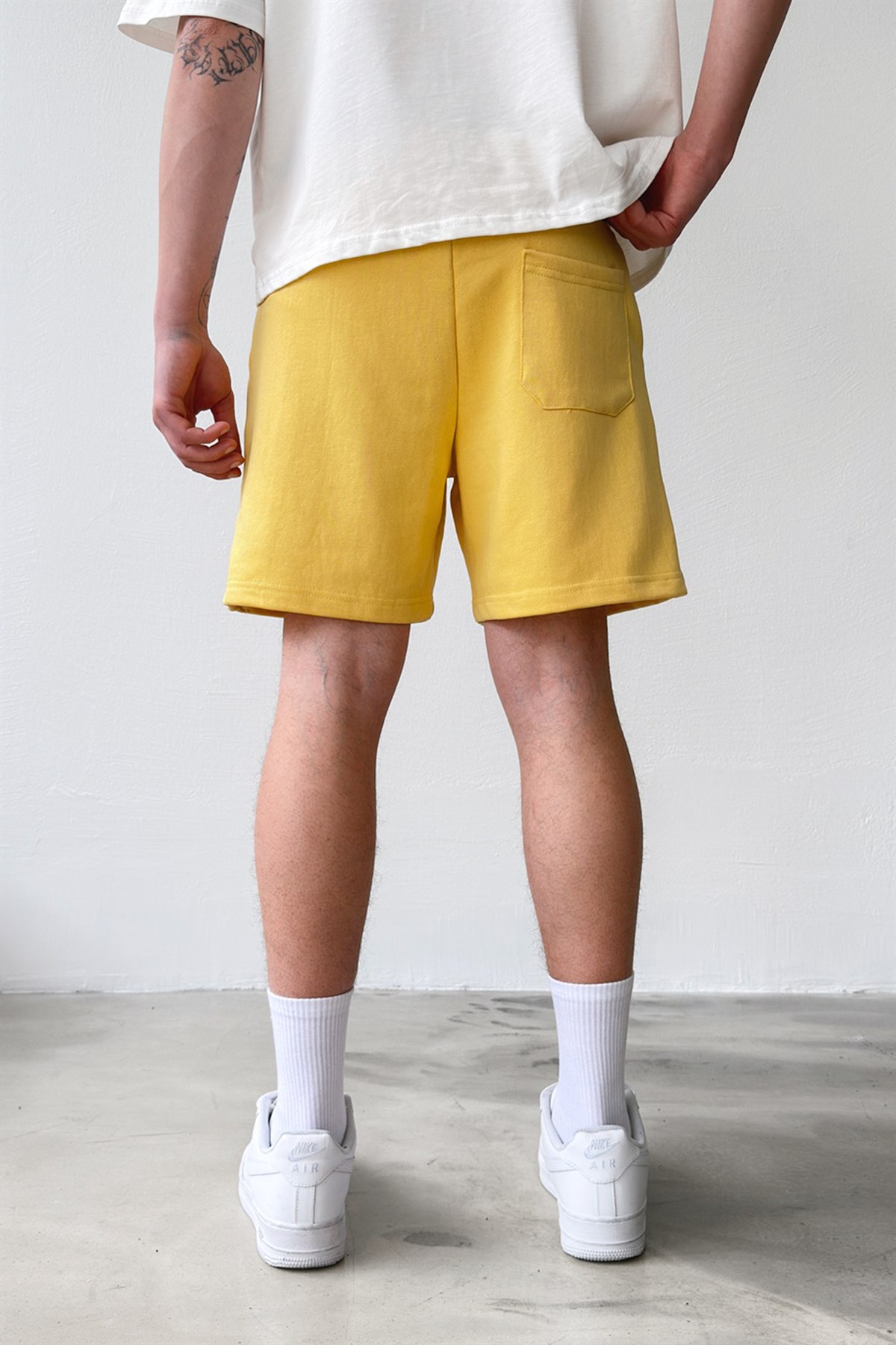 Flaw Nakışlı Bel Lastikli Şort