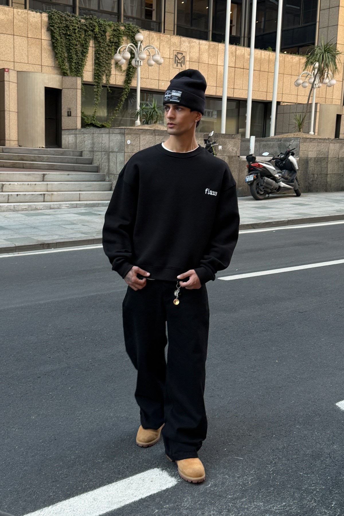 Signature Black Crewneck