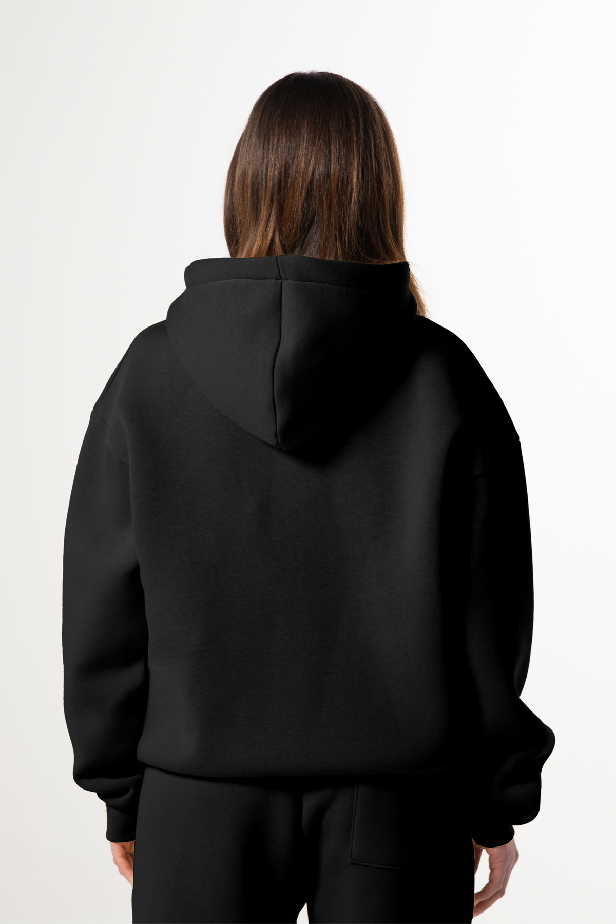 Flaw Nakışlı Zip Hoodie Siyah
