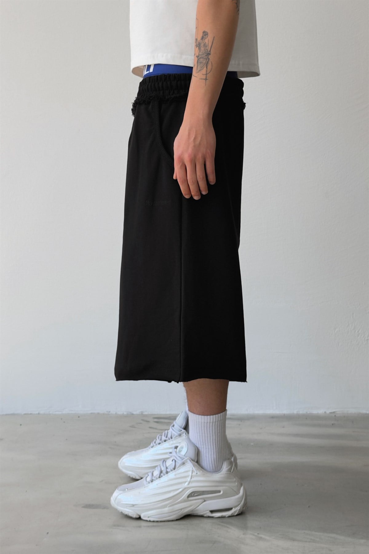 Flawatelier Nakışlı Premium Kumaş Monster Fit Jorts