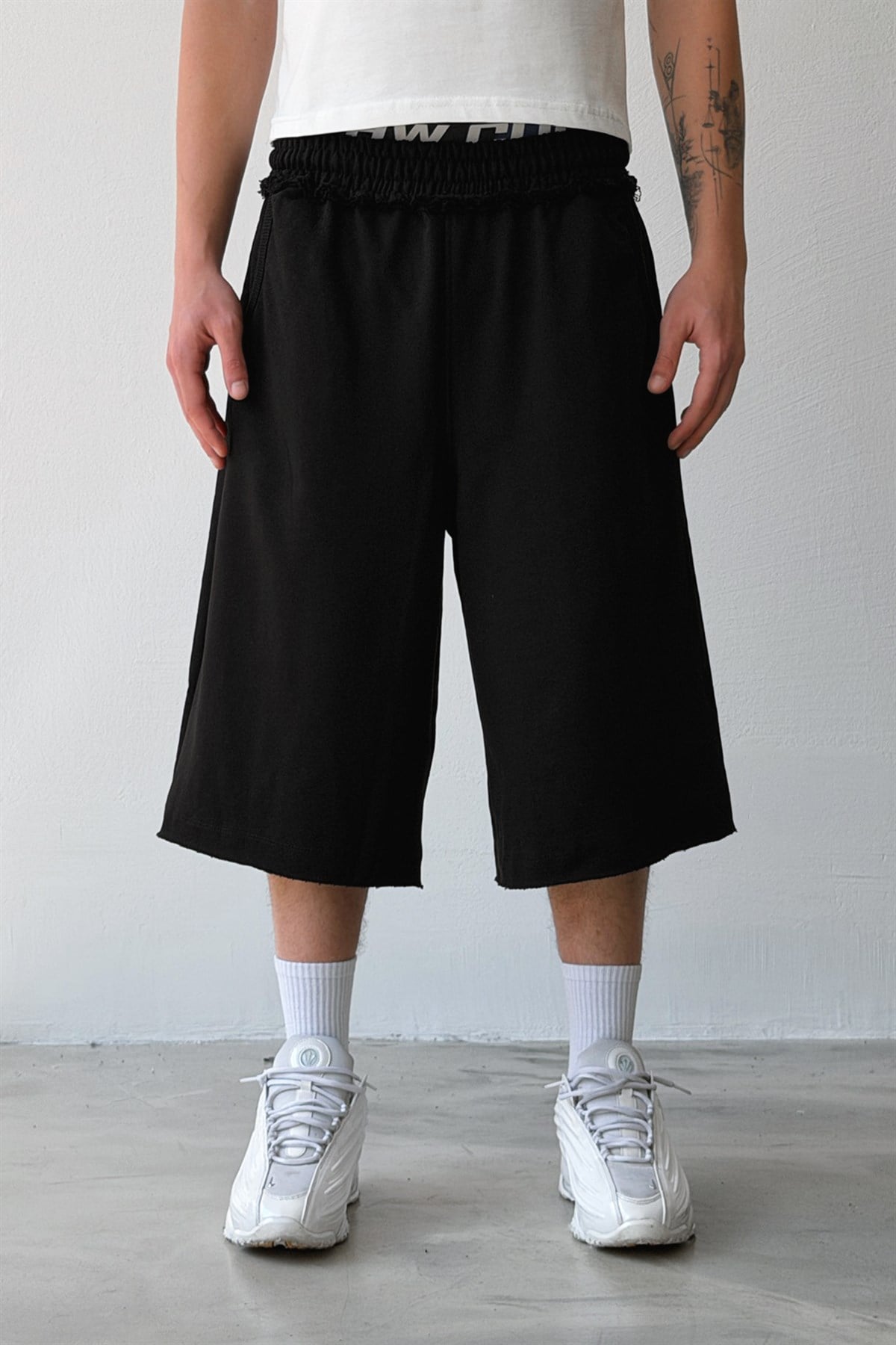 Flawatelier Nakışlı Premium Kumaş Şortolon