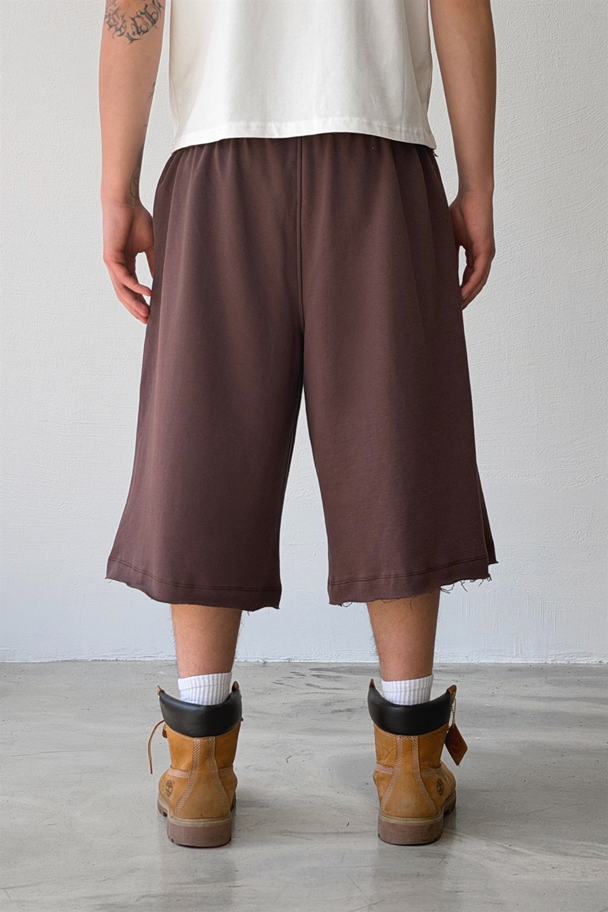 Flawatelier Nakışlı Premium Kumaş Monster Fit Jorts