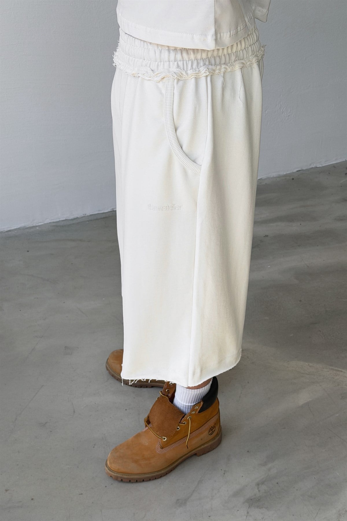 Flawatelier Nakışlı Premium Kumaş Monster Fit Jorts