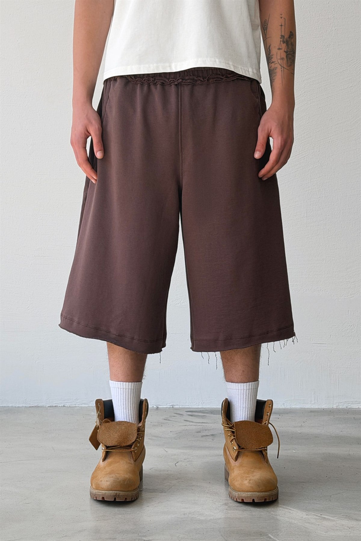 Flawatelier Nakışlı Premium Kumaş Şortolon