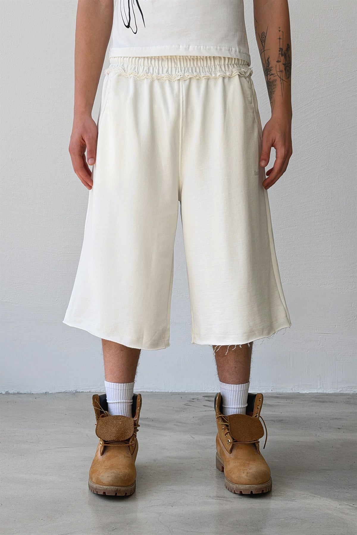 Flawatelier Nakışlı Premium Kumaş Şortolon