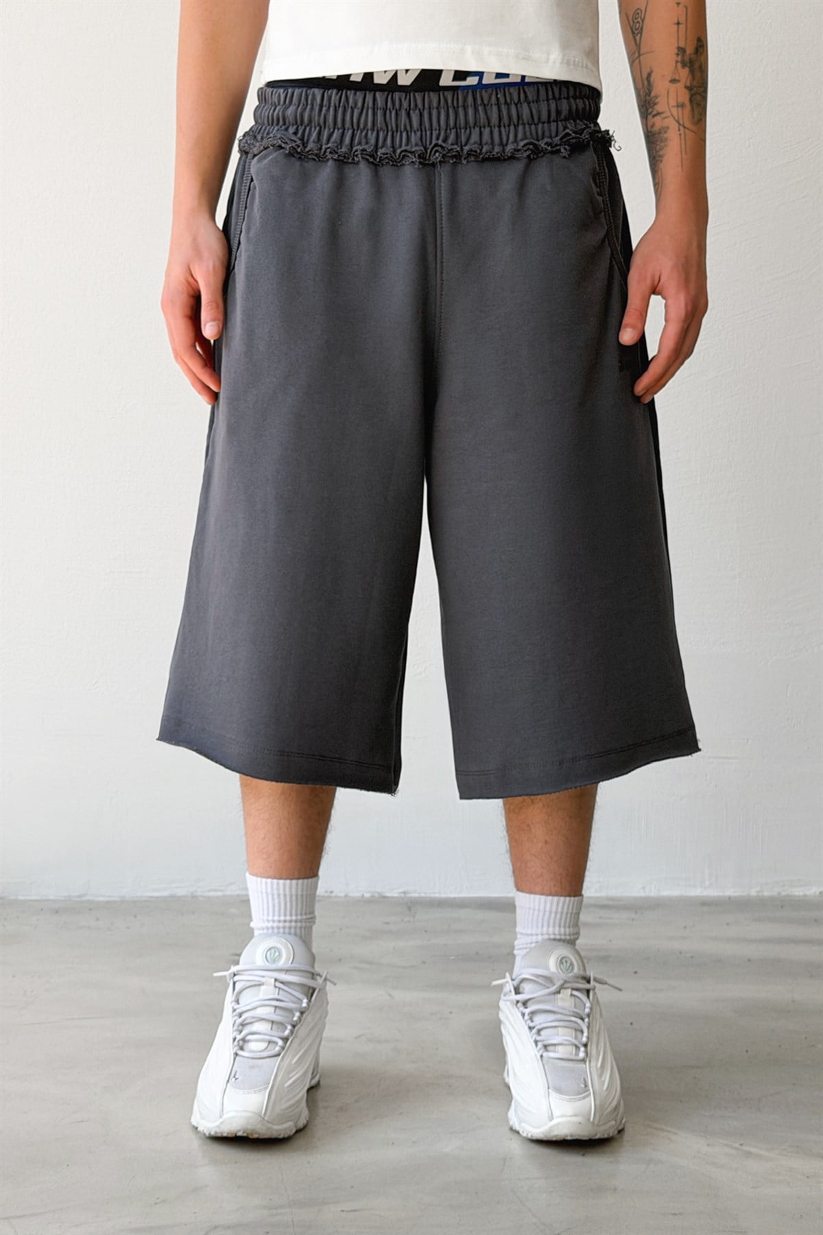 Flawatelier Nakışlı Premium Kumaş Şortolon