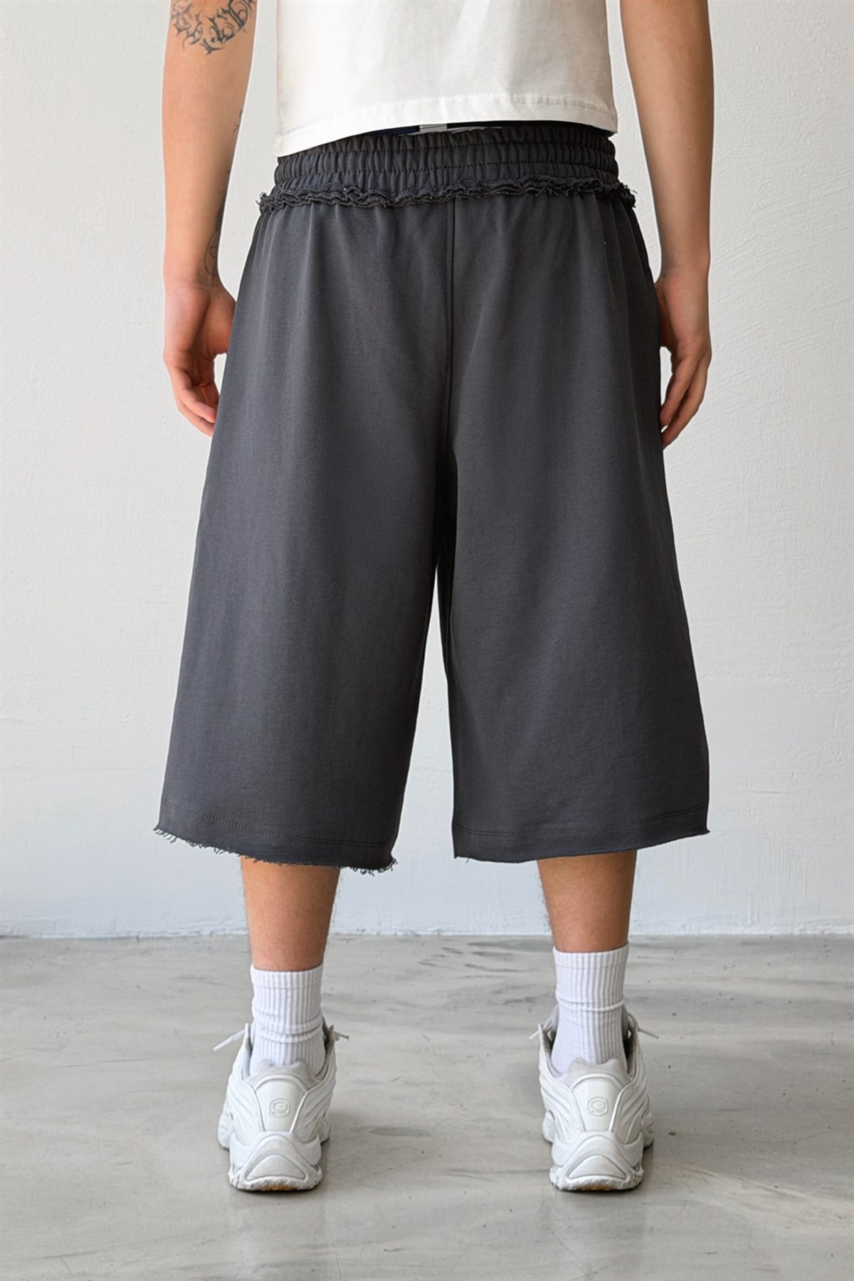 Flawatelier Nakışlı Premium Kumaş Monster Fit Jorts