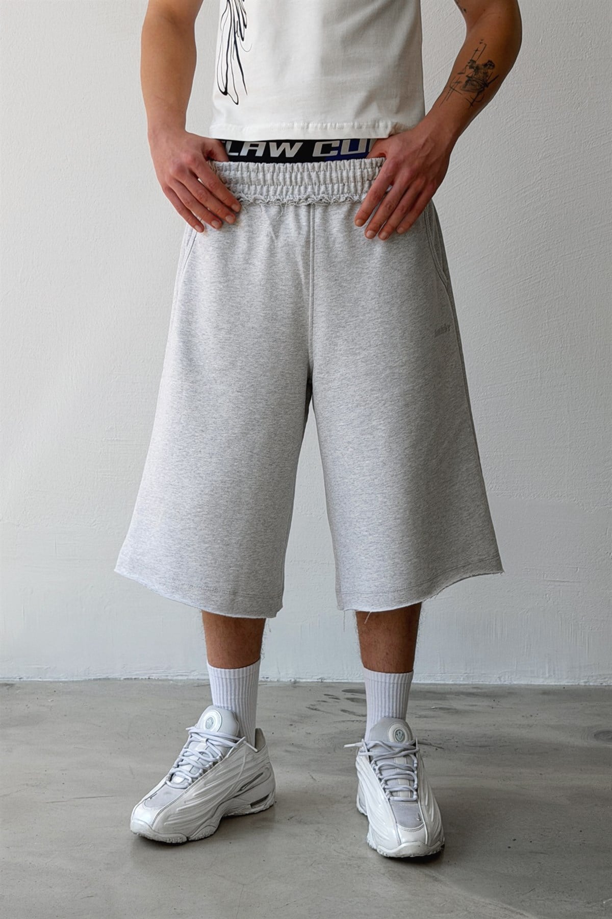 Flawatelier Nakışlı Premium Kumaş Şortolon