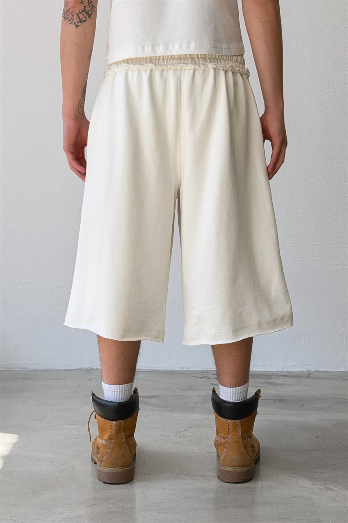 Flawatelier Nakışlı Premium Kumaş Monster Fit Jorts